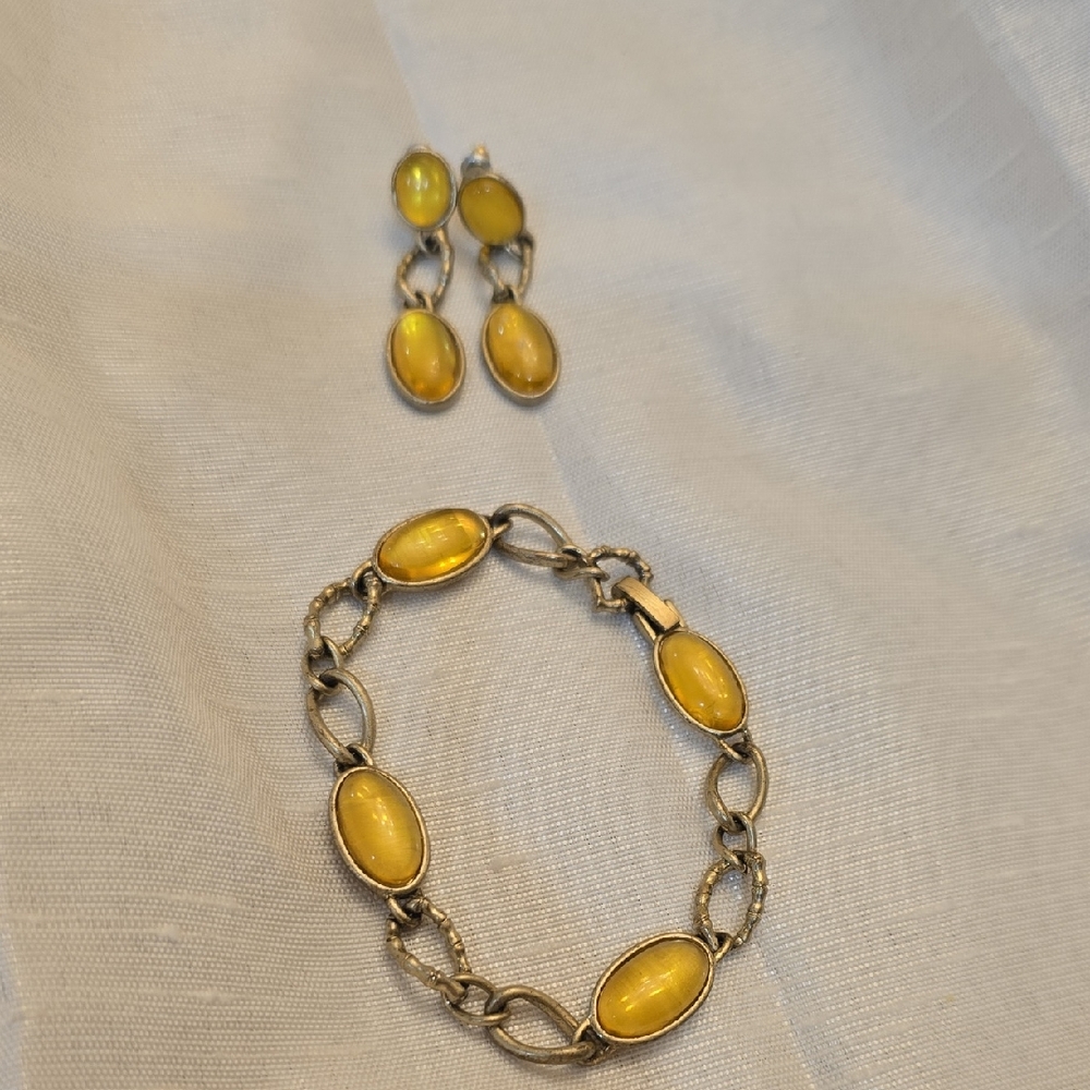 Vintage Amber Jewelry Set